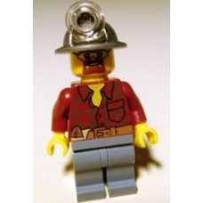 cty309 Flannel Shirt with Pocket and Belt, Sand Blue Legs, Mining Helmet, Safety Goggles 